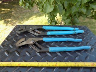 2 Vintage Channellock Slip Joint Pliers No.  415 & No.  442 Made In Usa