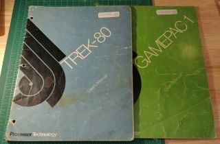 Processor Technology Trek - 80 And Gamepac 1 User 