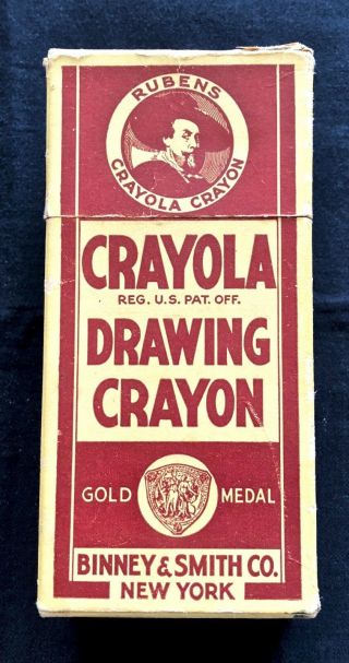 Vintage 1940 Rubens Crayola Crayons 24 Binney & Smith Complete Set