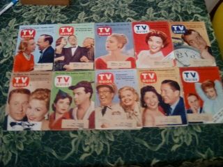 Vintage Tv Guides.  All 10 Issues From Mar.  31,  1956 Through June 8,  1956.