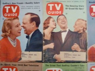 Vintage TV Guides.  All 10 issues from Mar.  31,  1956 through June 8,  1956. 2
