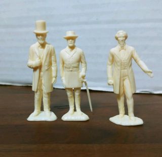 Vintage Marx Sears Heritage Blue & Gray Play Set Character Figure Cream