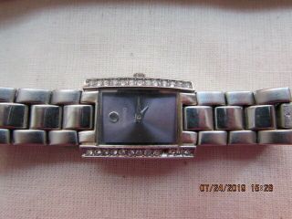Vtg Movado Solid Steel Wrist Watch Mens Unisex Quartz Diamonds? 99.  B2.  66