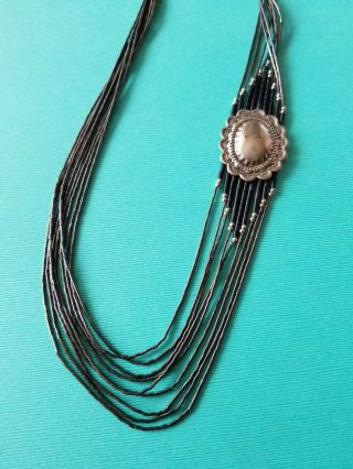 Vintage Liquid Sterling Silver 9 Strand Conch Necklace 4
