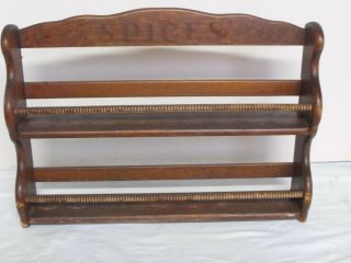 Vintage Wooden Spice Rack 2 Shelves 17 " X 12 " X 3 "