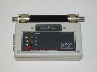 Vintage Api American Photonic Rl3000 Ethernet Transceiver Computer Cable Adapter