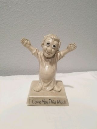 " I Love You This Much " Vintage 1970 Wallace & Russ Berrie Co 