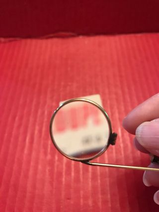 Vintage B&L Bausch & Lomb Double Lens Brass Clip - On Eyeglass Magnifying Loupe 2