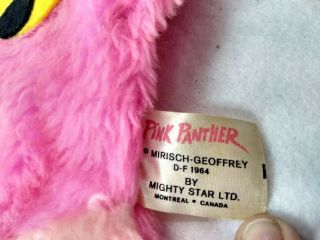Vintage Pink Panther Pillow Mirisch - Geoffrey 1964 by Mighty Star - Canada 2