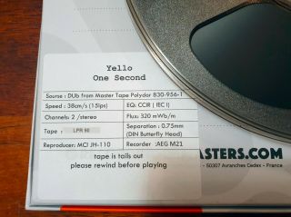 REEL TO REEL 2Track 15 Ips Master Tape Sound LPR90 2