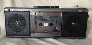 Vtg Sears Sr 2000 Series Boombox Portable Stereo Cassette Tape Player Recorder
