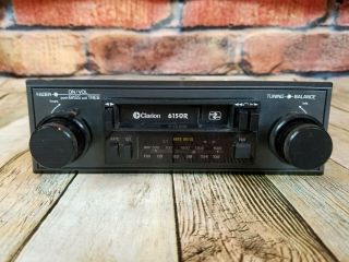 Vintage Clarion 2 Knob Tuner Cassette Tape Deck Car Stereo