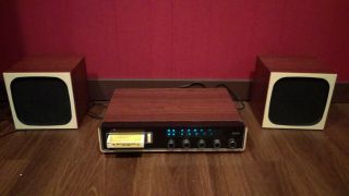 Vintage Wood Grain Rca Yvd 994r 8 Track Player Fm Am Stereo With Speakers