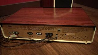 VINTAGE WOOD GRAIN RCA YVD 994R 8 TRACK PLAYER FM AM STEREO WITH SPEAKERS 6