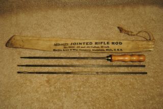Vintage Marble’s Jointed Rifle Rod With Case No.  9622.  22 &.  25 Caliber