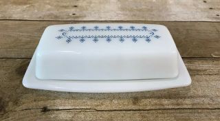 Vintage Pyrex Snowflake Butter Dish With Lid 72 - B