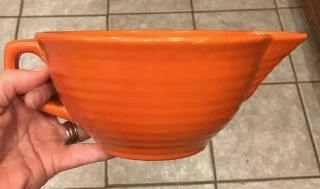 Great Vintage Bauer Pottery Ringware Small 1 Quart Batter Bowl Orange