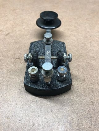 Vintage old SPEED - X telegraph Morse code straight key 4
