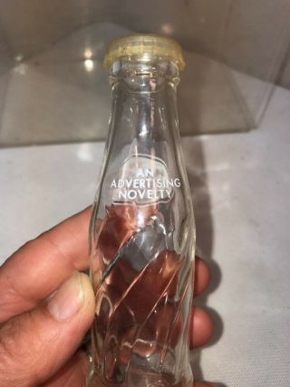 Vtg Pepsi - Cola Glass Mini Bottles Advertising Novelty Salt & Pepper Shakers Set 4