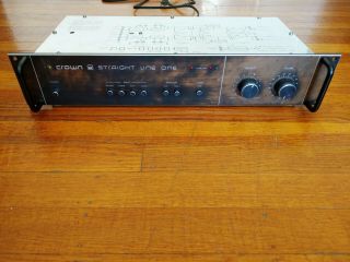 Crown Straight Line One Sl - 1 Professional Solid - State Stereo Preamplifier