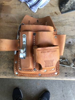 Nicholas Pro Line Electrician Leather Tool Pouch W/o Belt No.  690 Vintage