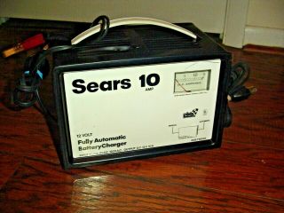 Vintage Sears 10 Amp 12 Volt Fully Automatic Battery Charger - Fine.