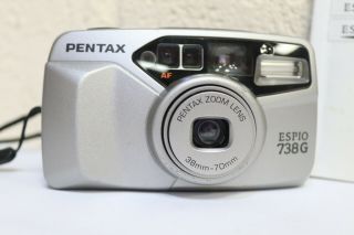 Pentax Espio 738G 35mm Point & Shoot Flash Film Camera - 226 2