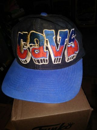 Vintage Cleveland Cavs Wrap Around Graffiti Style Snapback Hat Twill Nba