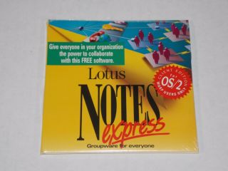 Nos Vtg 1995 Lotus Notes Express Os/2 Warp Desktop Computer Pc Software Email Cd