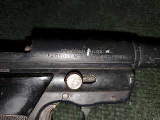 Vintage Crosman mark II target air pistol.  177 cal.  Pellet CO2. 4