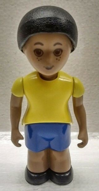 Vintage Little Tikes African American Black Boy Doll House Figure Figurine Toy