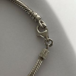 Vintage Sterling Silver Bracelet Snake Chain Lobster Clasp Sturday 7 " 10 G (21)