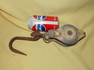 Vintage Western Power Products 303 Pulley W Meat Hook Snatch Block Tackle Oregon