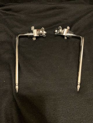 Vintage 1970s Ludwig Clamp - On Bass Drum Spurs.