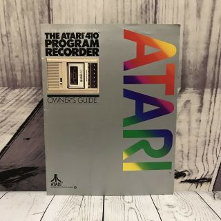 Vintage The Atari 410 Program Recorder Owner 