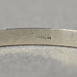 Vintage BEAU Sterling Silver Floral Scrolling Bangle Bracelet 7.  5 - - 1170 3
