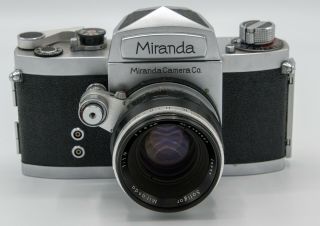 Vintage Miranda D 35 Mm Film Camera With Miranda Soligor 50 Mm Lens