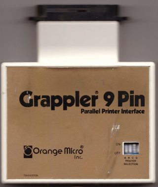 Grappler 9 Pin Parallel Printer Interface Orange Micro 901024 For Apple Machines