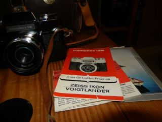Zeiss Ikon Contaflex 126 Camera /Carl Zeiss 45mm 1:2.  8 Tessar Lens and Case 4