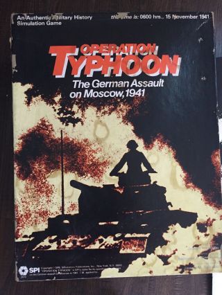 Vintage 1978 Spi Operation Typhoon: The German Assault On Moscow,  1941