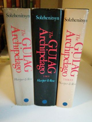 (3 - Book - Set) The Gulag Archipelago Aleksandr Solzheinitsyn Hardcover Hb Hc/dj