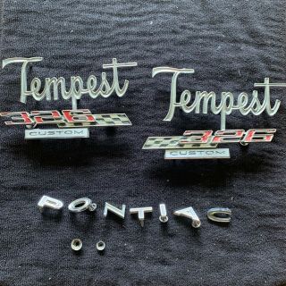 Pontiac Tempest Lemans Gto Badge Emblem 326 Flag Custom Vintage Set 1966 1965