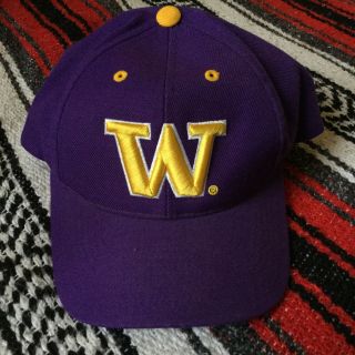 Vintage Uw University Of Washington Huskies Logo Athletic Era Snapback Hat