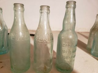 Vintage Pre 1915 Coca Cola Straight Sided Bottles (3) - Durham Nc,  All Different