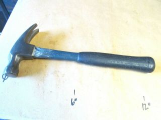 Vintage Klein Tools 16oz.  Claw Hammer - Pn 808 - 16 - Fiberglass Handle