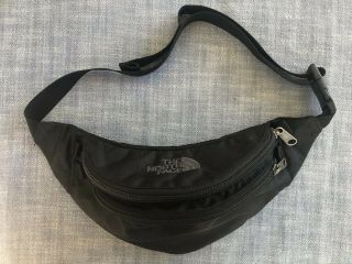 Vintage The North Face Fanny Pack Waist Hiking 2 Pockets Black Small - Ish