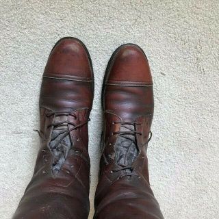 Vtg.  Ladies English Riding Boots.  Dehner Field Boots.  Brown Leather 6