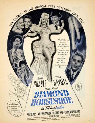 Movie 16mm Diamond Horseshoe Feature Vintage Drama 1945 Film Western