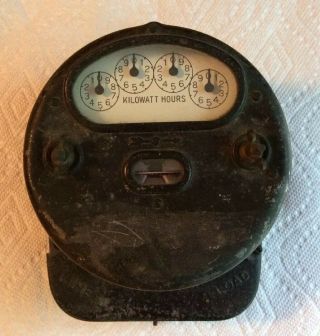 Vintage General Electric Single Phase Watt Hour Electric Meter
