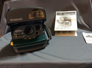 Green Polaroid 600 One Step Express Instant Film Camera